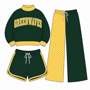 Conjunto de Sudadera y Pantalones Anchos de Chenilla con Bordado Personalizado para Mujer, Estilo Preppy, Corte Holgado, Ropa Deportiva - Product Image 2