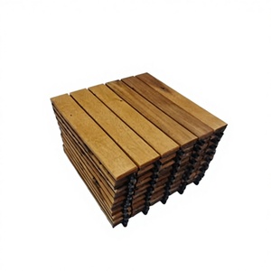 Wholesale European <b>Brushed</b> Square Exterior UV-Resistant Eco-Friendly Anti-Slip DIY Dual Lock Interlocking WPC <b>Decking</b> Long Life - Product Image 4