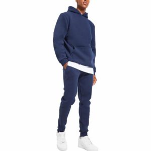 French Terry Heavyweight Sweatsuits Mens High Quality Cotton Oversized Hoodie and Sweatpants <b>Set</b> Custom Tracksuits for Men - Product Image 2