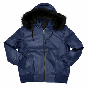 Blouson en cuir réversible pour homme, très demandé, confortable, entièrement noir, professionnel, respirant, écologique, tricoté pour l'hiver, personnalisable - Product Image 4