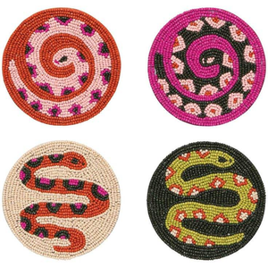 Handmade Bohemian Art Beaded Coasters Reusable <b>Coffee</b> Mug Racks with Custom Design for Home or Office <b>Coffee</b> Table - Product Image 2