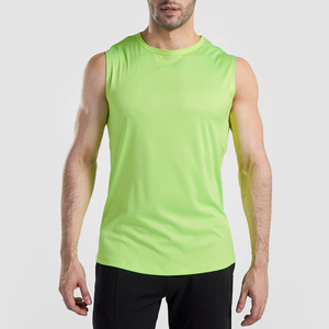 <b>Men</b> Gym <b>Singlets</b> Quality Polyester Tank Top for Fitness and Bodybuilding Casual Breathable Knitted Weave Best Gym Wear - Product Image 3