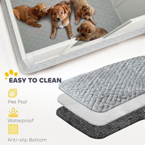 Adjustable Door <b>Whelping</b> <b>Box</b> for Dogs 39\" X 38\" X 19\" Retractable Light Stand Washable Waterproof Pee Pad Features Pets' - Product Image 6