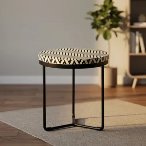 Modern Industrial <b>Glass</b> Metal Nesting <b>Side</b> <b>Table</b> Set with Decorative Gear Shelf Round Accent Furniture for Stylish Home Interior - Product Image 5