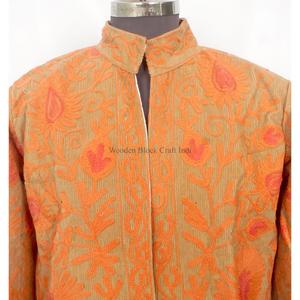 Chaqueta de Algodón Suzani Bordada con Flores Cotrise de Alta Calidad a Precio Mayorista, Abrigo Boho Ecológico con Frente Abierto para Otoño y Festivales - Product Image 2