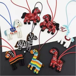 Key Chains Luxury Handmade Seed Beads Charms For <b>Bags</b> And Jewelry Unique Seed Beads Embroidery Charms For DIY Accessories - Product Image 2