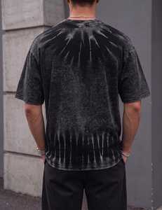 T-shirt Homme Vintage Épais Délavé à l'Acide Coupe Oversize Personnalisé Épaules Tombantes Col Rond Streetwear Délavage Minéral Manches Courtes 100% Coton - Product Image 3