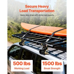 Supporto per Tubi Neri da 1.87-2 Pollici per Cinghie a Cricchetto per Portascala, Larghezza 1.5 Pollici x Lunghezza 7.4 Piedi, Doppio J- per Portascala da 1.5 Pollici x 7.4 Piedi - Product Image 3