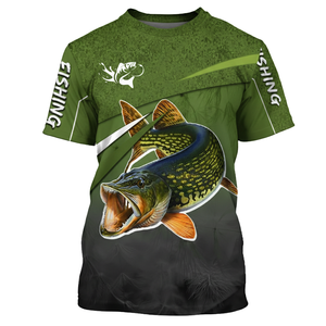 Camiseta de Pesca Profesional con Cuello Redondo, Personalizada, de Poliéster, para Actividades al Aire Libre, Ropa de Pesca de Alto Rendimiento, Venta al Por Mayor de Fábrica - Product Image 4