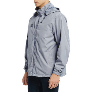 Chaqueta Cortavientos con Capucha de la Mejor Calidad, Clásica y Moderna, para Hombre, Invierno, Impermeable, Transpirable, de Nailon, con Cierre Frontal, Venta al Por Mayor - Product Image 3