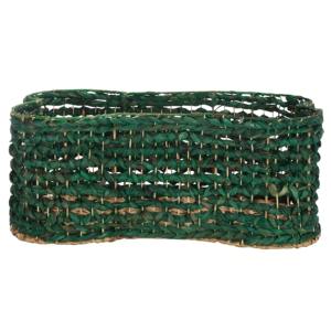 Panier en jacinthe d'eau tressé en forme d'os vert, fait main, pour rangement, vente en gros, écologique, fabriqué au Vietnam - Product Image 4
