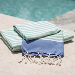 Premium Woven Hammam <b>Towel</b> Lightweight Recycled Cotton Beach <b>Wrap</b> Sand Free Fouta Travel Peshtemal Decorative Tassels B2B OEM - Product Image 5