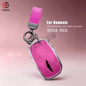 Custodia Protettiva in Lega di Alluminio CNC <span class=keywords><strong>per</strong></span> <span class=keywords><strong>Chiave</strong></span> in Pelle, Cover <span class=keywords><strong>per</strong></span> Telecomando Smart Key Genesis GV70 GV80 G80 G90, Accessori - Product Image 5