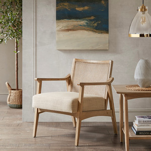 Silla Individual Moderna de Madera y Ratán Tejido a Mano, Muebles Ecológicos para Sala de Estar - Product Image 6