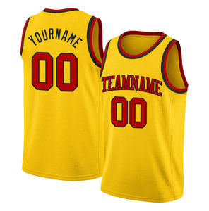Camiseta de Baloncesto Amarilla Personalizada con Nombre del Equipo 00, Camiseta sin Mangas Sublimada de Malla Transpirable, Unisex para Adultos, Ropa Deportiva - Product Image 3