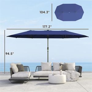 Sombrilla de Jardín Solar Azul Marino para Terraza y Protección Solar, Duradera, con Protección UV, Resistente a la Intemperie - Product Image 6