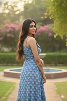 Robe mi-longue trapèze en coton tissé écologique pour femme, col en V, imprimé pois léopard doux, respirante et idéale pour les voyages