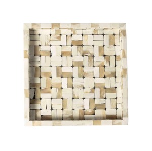 Plateau artisanal haut de gamme en os incrusté pour la décoration intérieure de prestige et les accessoires de maison – Plateau de luxe fait main en os incrusté - Product Image 2