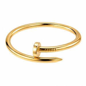 Luxury Stainless Steel Nail Bracelet with Sparkling Rhinestone for Women <b>Wedding</b> Party Jewelry Wholesale - Product Image 1