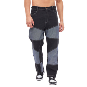 Jeans de Mezclilla para Hombre de Alta Calidad, Corte Regular, Lavado Invernal, Estilo Hip Hop Urbano, con Diseño Personalizado - Product Image 1