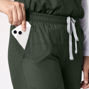 Conjunto de Uniformes Médicos Unisex, Uniforme de Enfermera, Top con Cuello en V, Pantalones, Ropa de Trabajo para Hospital, Clínica, Servicios de Salud, Tela Transpirable y Antibacteriana - Product Image 6