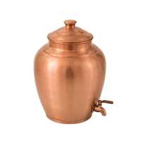 Carafe en cuivre pur, finition martelée, avec couvercle, ensemble de verrerie pour boissons