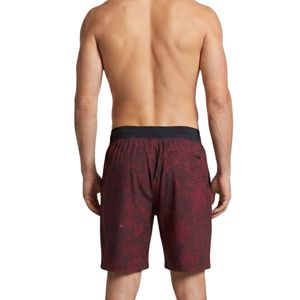 Pantalones Cortos Deportivos para Hombre, Color Borgoña, Texturizados, con Patrón Sublimado, Transpirables, de Secado Rápido, para Entrenamiento Atlético - Product Image 2