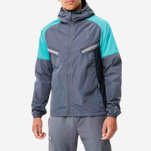 Tendance 2026 : Survêtement coupe-vent pour homme avec capuche ajustable en tissu tissé et fermeture éclair frontale - Product Image 6