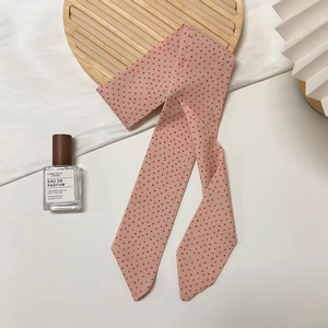 Summer Multi Color Geometry Pattern Skinny Silk Scarf for Women Hair Strip Silk Ribbon Lady Small Neck Scarves Bag Handle Ribbon - Product Image 6