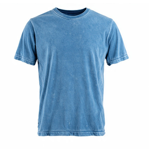 Men's Tie-Dye Cotton T-Shirts Short Sleeve O-Neck Regular Fit Casual Wear Tee Shirts Knitted Fabric Blank Acid Wash <b>TShirts</b> - Product Image 6