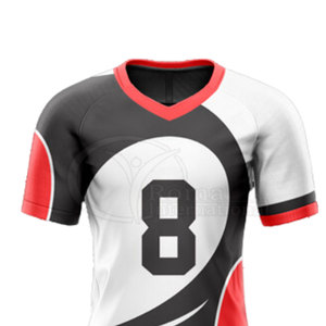 Uniformes de Fútbol Americano Personalizados con Impresión OEM para Hombres Adultos, Sublimados, 100% Poliéster, Transpirables, que Absorben la Humedad, con Nombre y Número del Equipo - Product Image 3