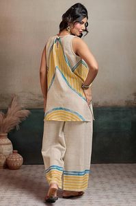Premium <b>Linen</b> Women Co-ord Set Digital Print Cover up Relaxed Fit Designer - Product Image 2