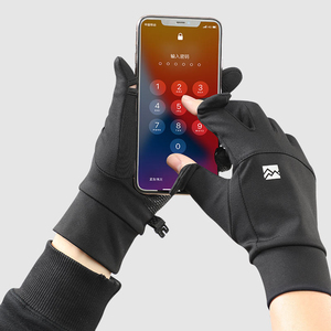 Winter Outdoor Nylon Warm <b>Gloves</b> Unisex Sports Cycling Windproof Waterproof Fleece-Lined Touchscreen Non-Slip Winter <b>Gloves</b> - Product Image 6