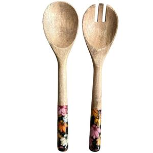 Cuchara para ensalada de madera de mango, accesorios de cocina, utensilios de cocina de madera, cuchara para ensalada para el hogar, último diseño. - Product Image 1
