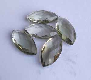 Ametyste verte naturelle, taille marquise briolette, coupe damier, pierre précieuse calibrée, pierre en vrac pour la création de bijoux - Product Image 5