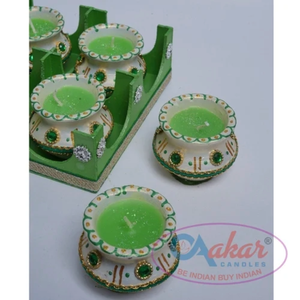 Bougie Chandra Kalash TC 109 par Aakar pour la Pooja religieuse, la décoration de la maison et des festivals - Product Image 6