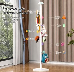 Nordic Style Standing Coat <b>Rack</b> With Colorful Hooks For Living Room Storage - Product Image 6