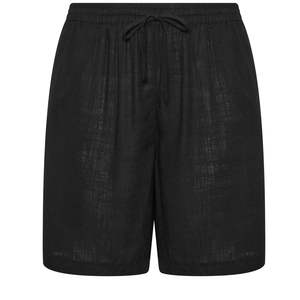 Shorts de Mujer de Cintura Alta, Casuales, Holgados, de Pierna Ancha, con Cordón Elástico, de Algodón y Lino para Verano, con Bolsillos, OEM - Product Image 3