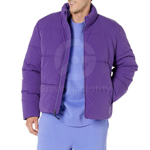 Nouvelle arrivée, veste d'hiver à col montant personnalisable en couleur, pour hommes, avec logo sur le devant, tissu respirant écologique, haute qualité - Product Image 4