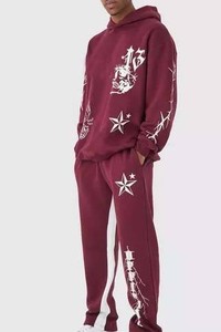 Chándal con Estampado Puff de Primera Calidad para Hombre, Precio Accesible, Totalmente Personalizado, Antiarrugas, con el Último Diseño - Product Image 5