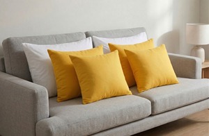 Modern Solid Cotton Cushion Cover Premium Soft <b>Pillow</b> Cover For <b>Sofa</b> Bed Living Room Home Decor Stylish Minimal Fabric Design - Product Image 6