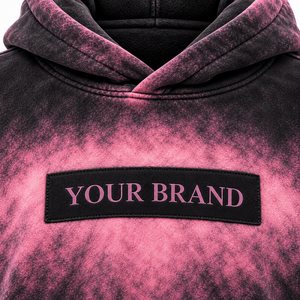 Sudadera con Capucha Unisex Oversize Tie Dye de Invierno, de Algodón French Terry, Servicio OEM, con Bolsillo Frontal y Remaches - Product Image 6