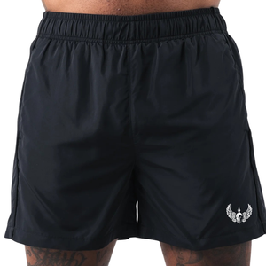 Short de bain noir pour hommes, léger, à séchage rapide, short de plage, taille élastique, pour sports nautiques, vacances d'été - Product Image 6