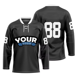 Maillot de hockey sur glace personnalisé pour équipe, léger, respirant, uniforme sportif athlétique, logo personnalisé, vêtements de hockey, production OEM - Product Image 1