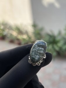 Latest Design Handmade <b>Boho</b> <b>Rings</b> Natural Seraphinite Gemstone Fine Bohemian Jewelry for Everyday Wear At Best Price - Product Image 2