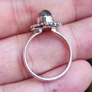 <b>Labradorite</b> <b>Ring</b> 925 Sterling Silver Handmade Boho Statement Promise Jewelry for Women Natural Pear Shape Gemstone Jewelry - Product Image 4