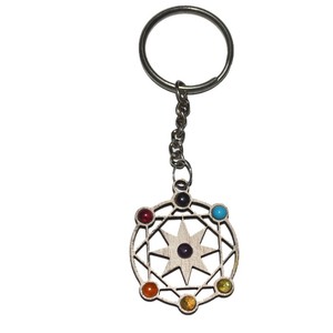Porte-clés en agate noire Arch Reiki |   Porte-clés en pierre gravée Modèle R-Key-008 - Product Image 6