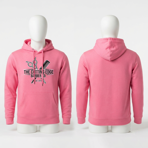 Sudadera con Capucha para Hombre, Estilo Barbería, Premium, 350 GSM, Mezcla de Algodón y Felpa, con Logotipo Personalizado Impreso, Rosa, Negro, Blanco, Ropa Personalizada al por Mayor - Product Image 4