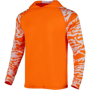Camo Sleeve Mens Raglan Performance Hoodie Lightweight Fishing Outdoor Athletic <b>Long</b> Sleeve - Product Image 1