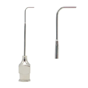 Lacrimal Ophthalmic Cannula Curved Beveled Tip 23G Tear Duct Irrigation Cannula Stainless Steel Eye Surgery Instrument - Product Image 2